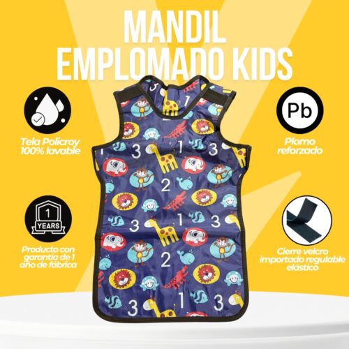 Mandil Emplomado Pediátrico Números - Imagen 3